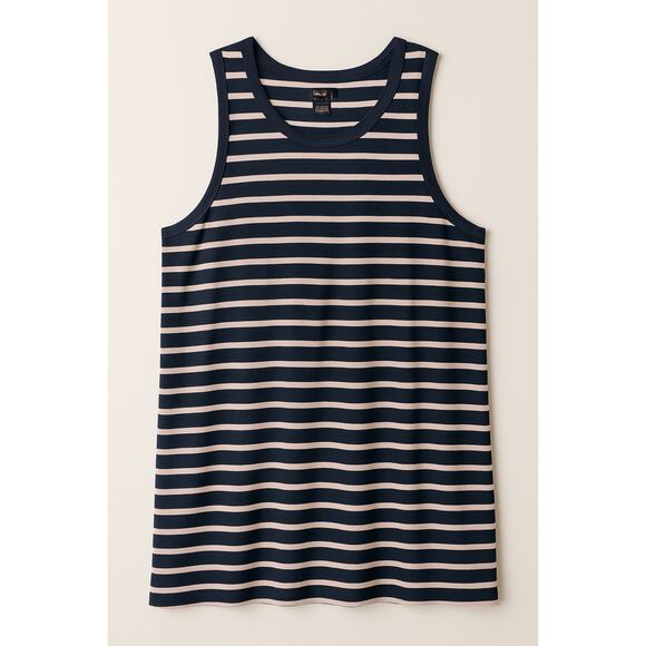 J.Crew XXL Navy & white Striped Sleeveless Tank Top Classic Fit - Picture 1 of 8